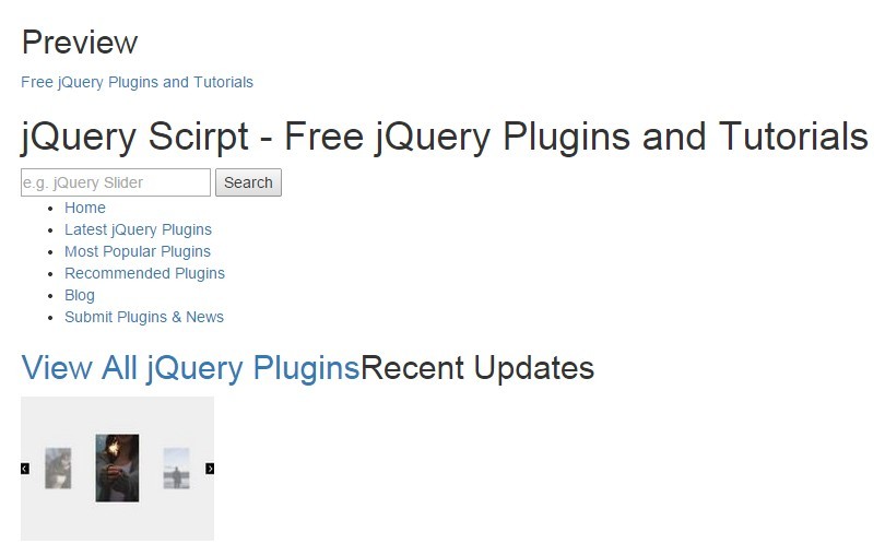 jQuery HTML Embed